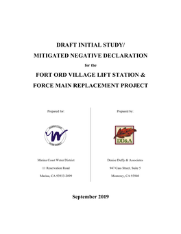 Initial Study/ Mitigated Negative Declaration