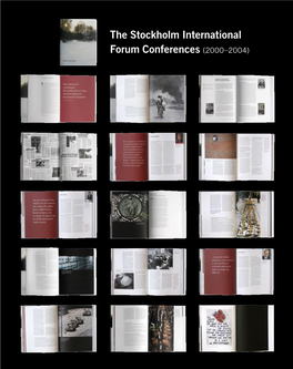 The Stockholm International Forum Conferences (2000–2004) CONTENTS