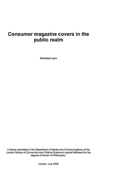 Consumer Magazine Covers in the Public Realm