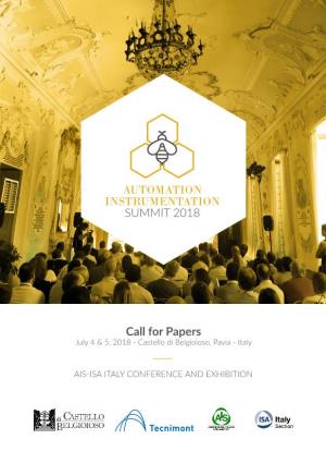 AIS-ISA 18 Call for Papers