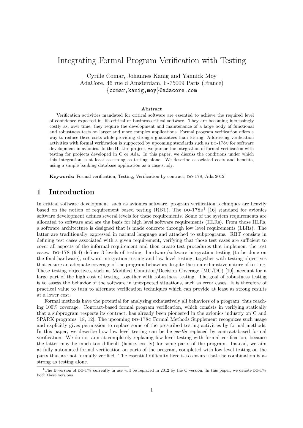 Integrating Formal Program Verification with Testing