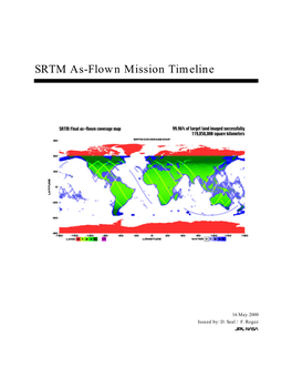SRTM As-Flown Mission Timeline
