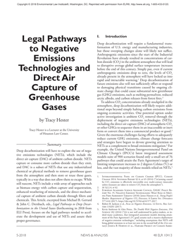 Negative Emissions Technologies and Direct Air Capture