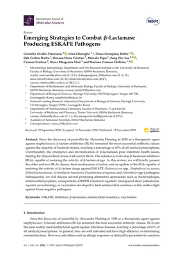 Lactamase Producing ESKAPE Pathogens