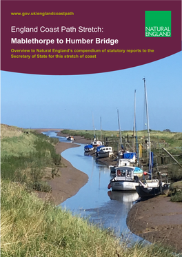 Mablethorpe to Humber Bridge Overview to Natural England’S Compendium of Statutory Reports to the Secretary of State for This Stretch of Coast