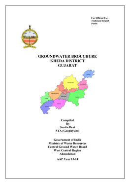 Groundwater Brouchure Kheda District Gujarat