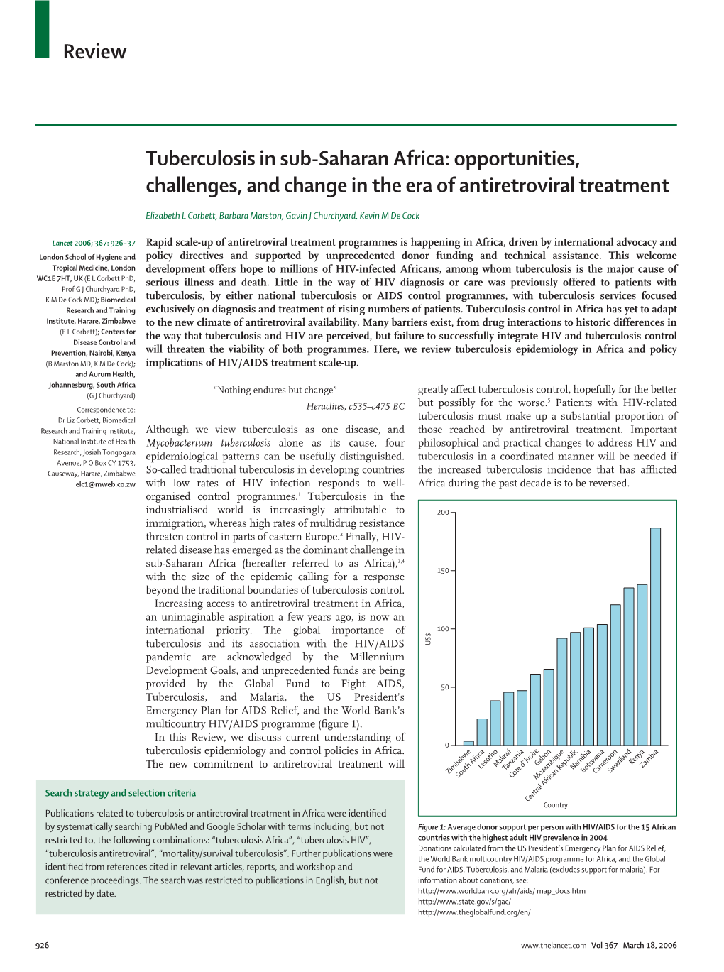 Review Tuberculosis in Sub-Saharan Africa