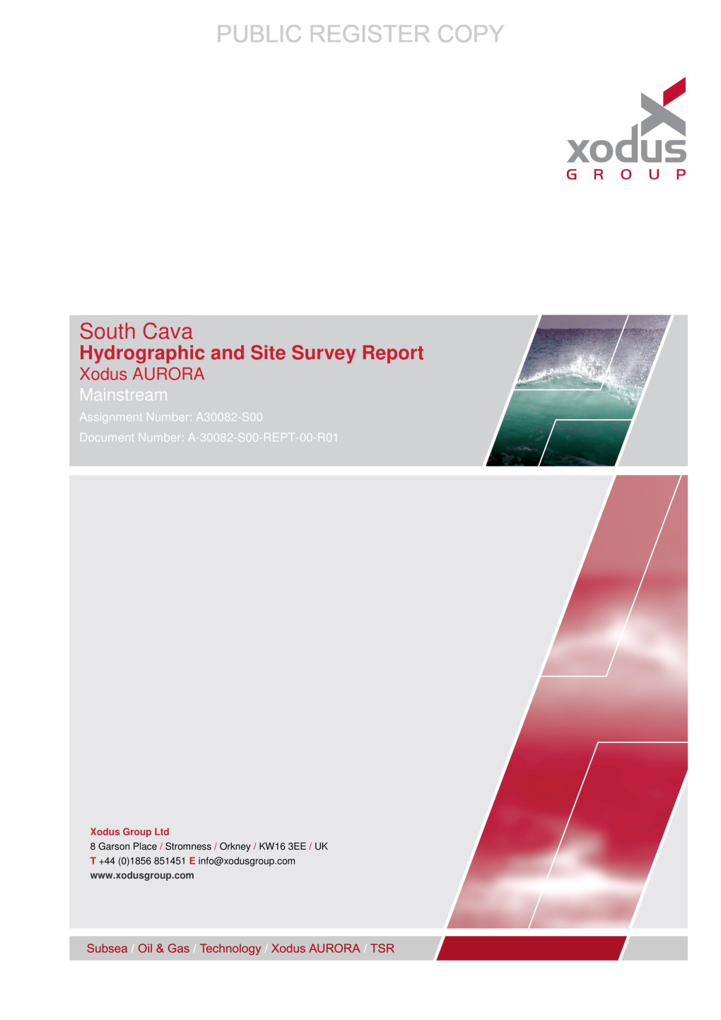Hydrographic and Site Survey Report Xodus AURORA Mainstream