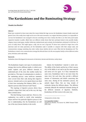 The Kardashians and the Ruminating Strategy