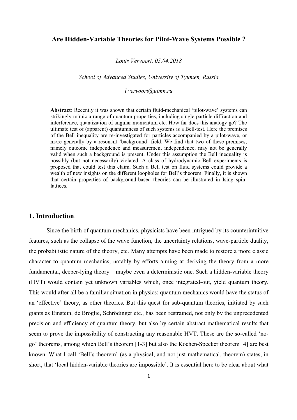 Are Hidden-Variable Theories for Pilot-Wave Systems Possible ?