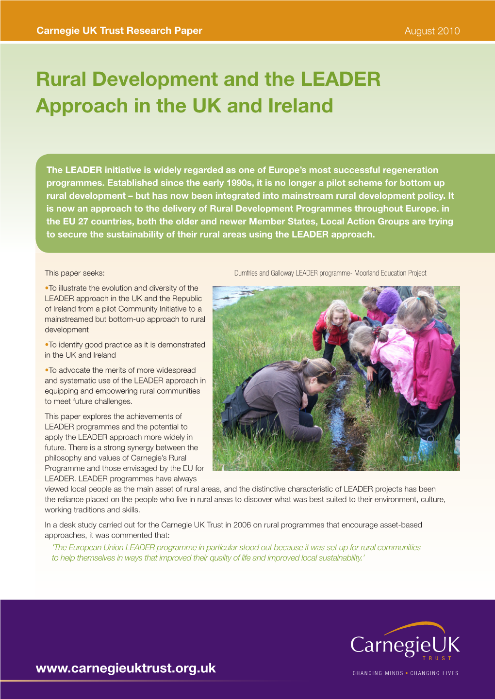 Rural Development and the LEADER Approach in the UK and Ireland