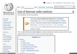 List of Internet Radio Stations