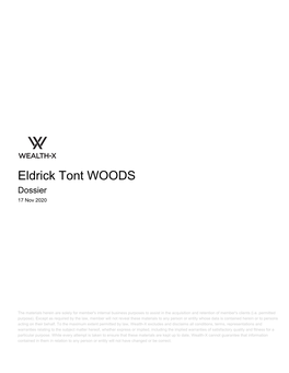 Eldrick Tont WOODS Dossier 17 Nov 2020