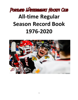All-Time Regular Season Record Book 1976-2020