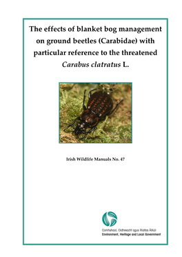 The Effects of Blanket Bog Management on Ground Beetles (Carabidae) with Particular Reference to the Threatened Carabus Clatratus L