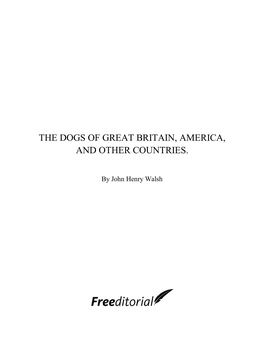 The Dogs of Great Britain, America, and Other Countries