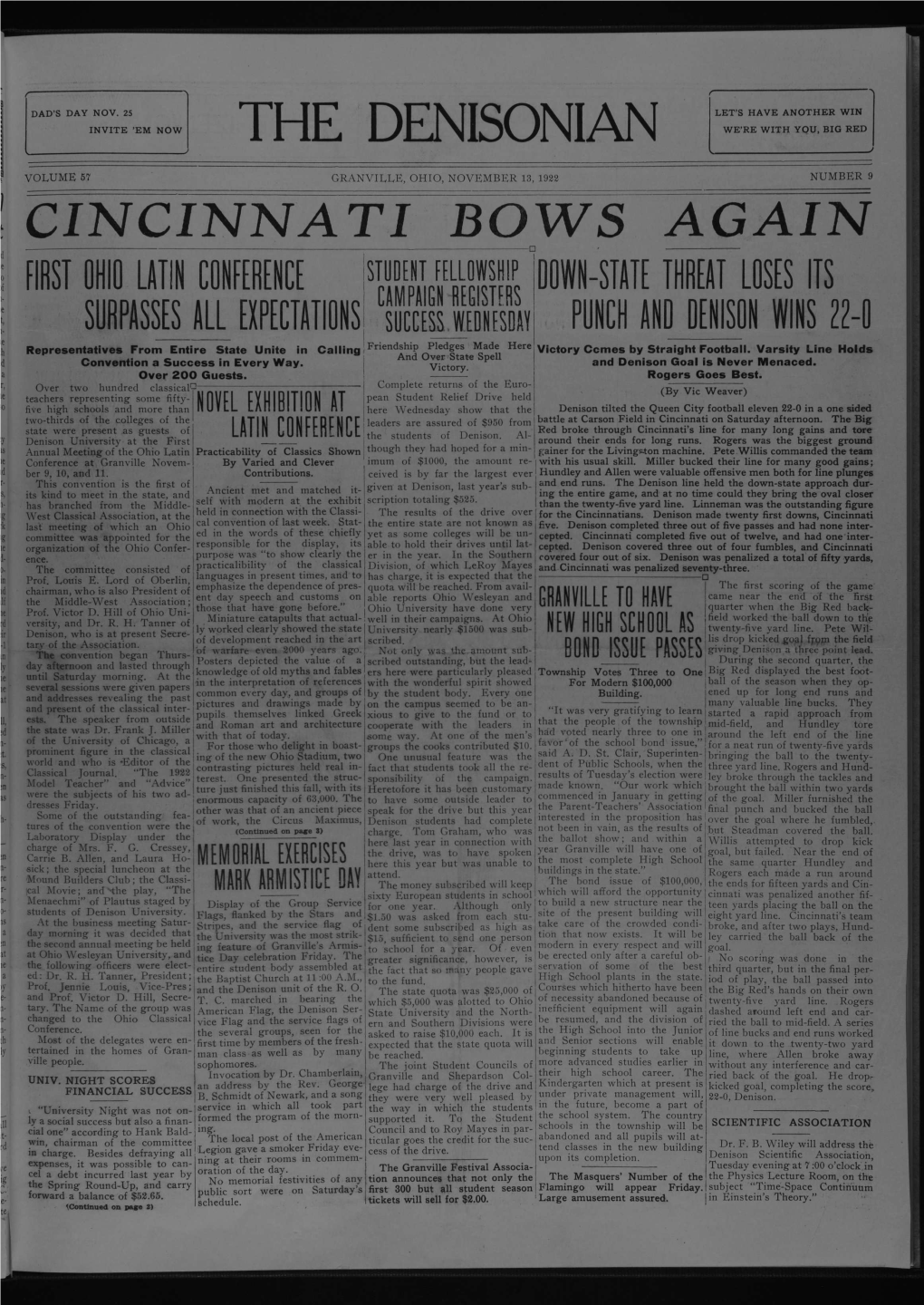 Cincinnati Bows Again