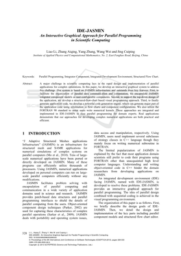 IDE-JASMIN an Interactive Graphical Approach for Parallel Programming in Scientific Computing