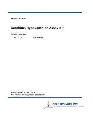 Xanthine/Hypoxanthine Assay Kit