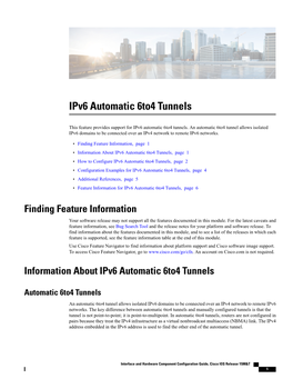 Ipv6 Automatic 6To4 Tunnels