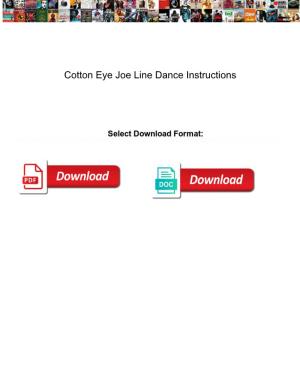 Cotton Eye Joe Line Dance Instructions