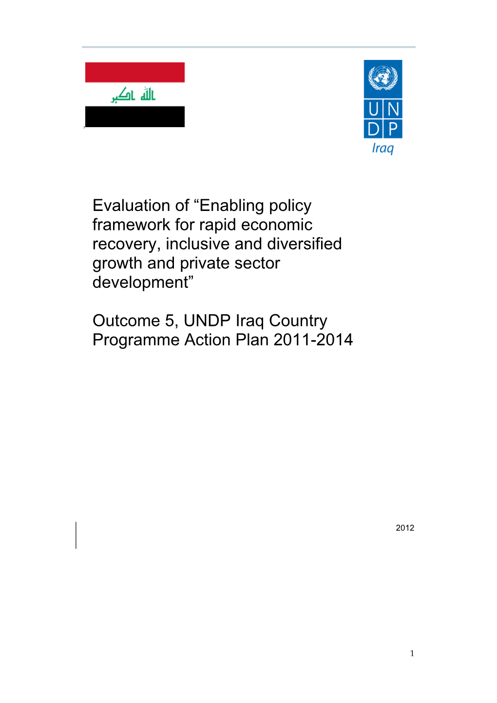 UNDP CPAP 5 Outcome Evaluation Final.Pdf