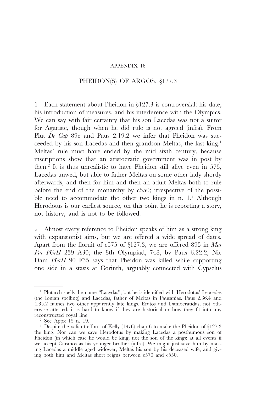 Pheidon(S) of Argos, §127.3