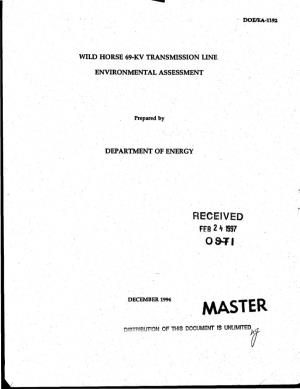 Wild Horse 69-Kv Transmission Line Environmental Assessment Section Page