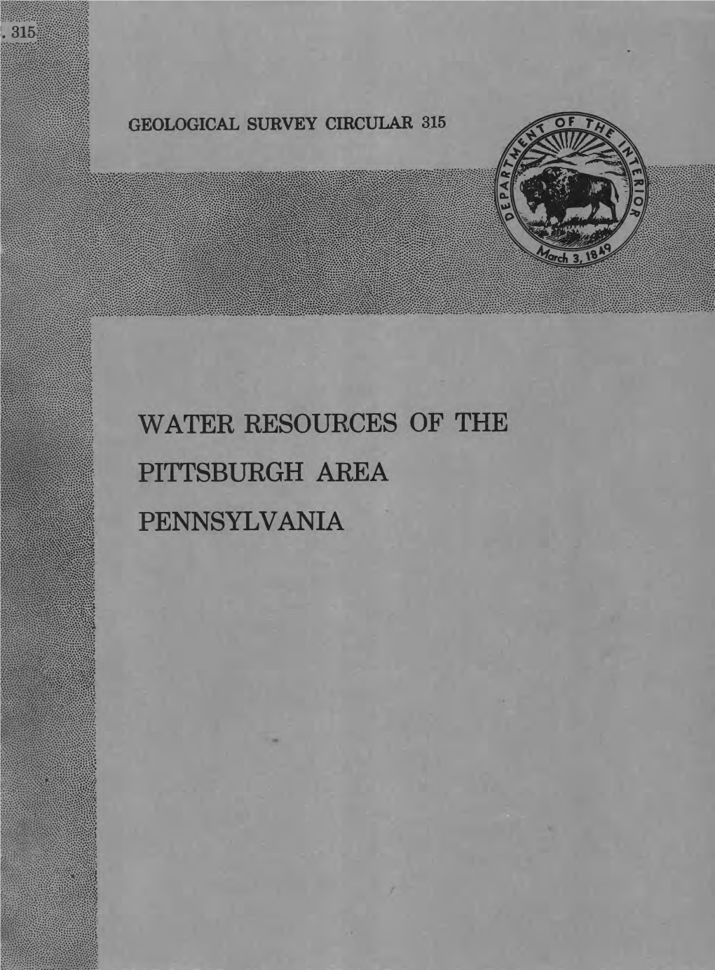 Water Resources of the Pittsburgh Area Pennsylvania