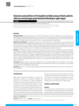 Outcomes and Predictors of In-Hospital Mortality Among Cirrhotic