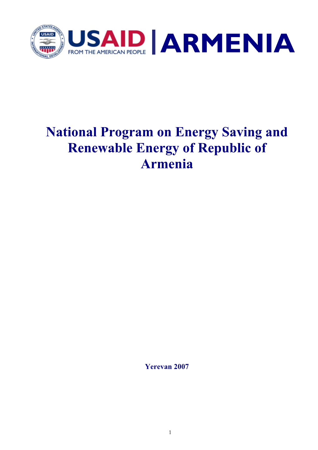 National Program on Energy Savings and Renewable Energy