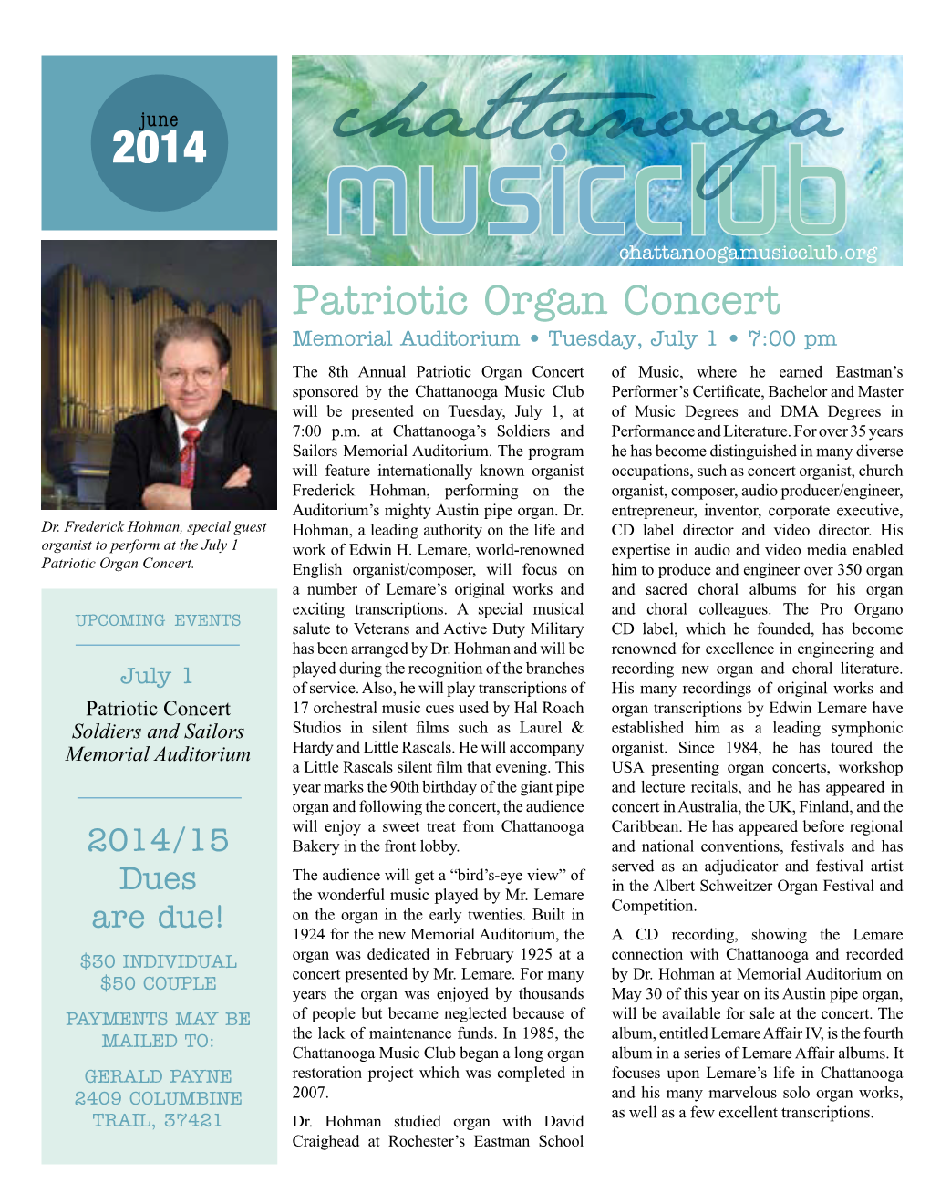 June 2014 Newsletter