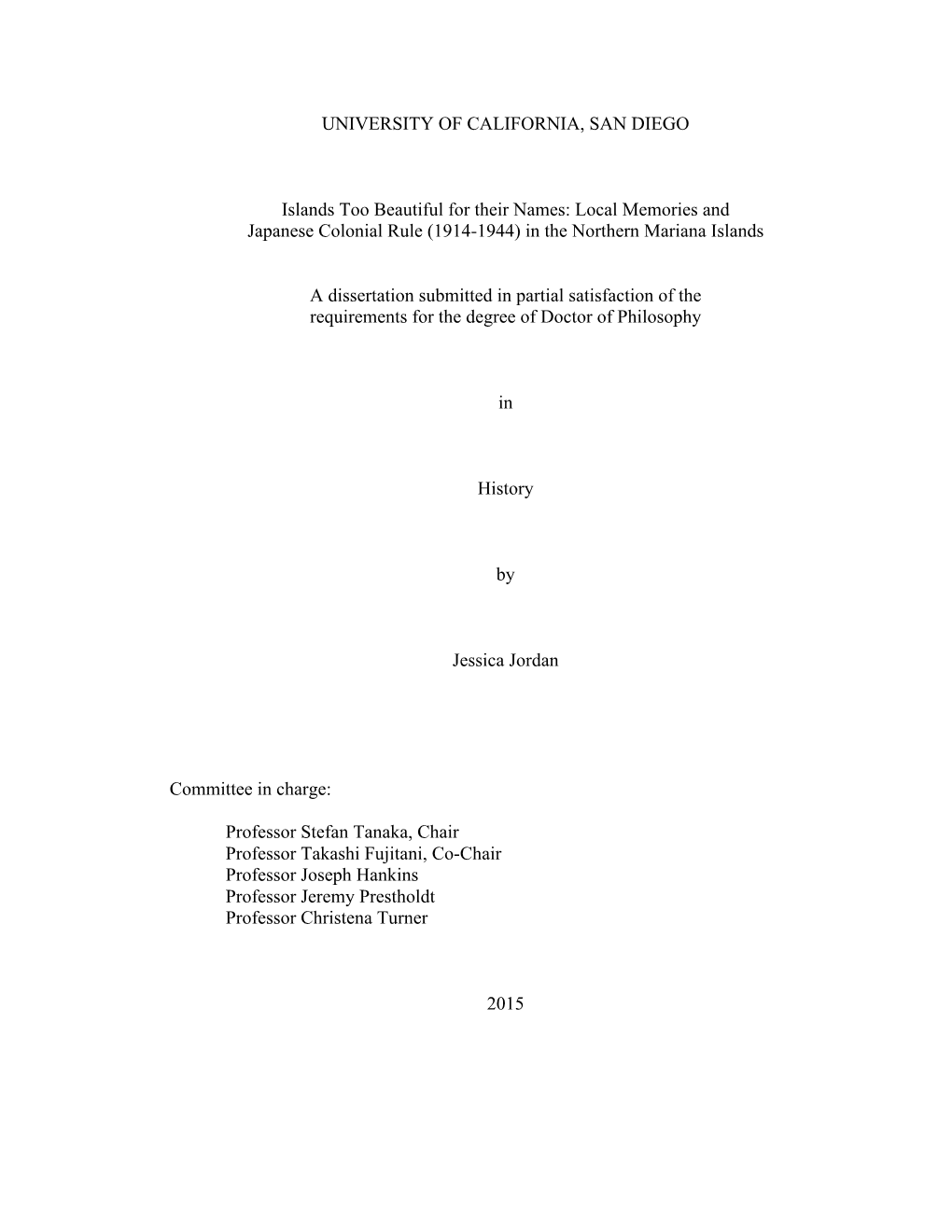 Local Memories and Japanese Colonial Rule (1914-1944) in the Northern Mariana Islands