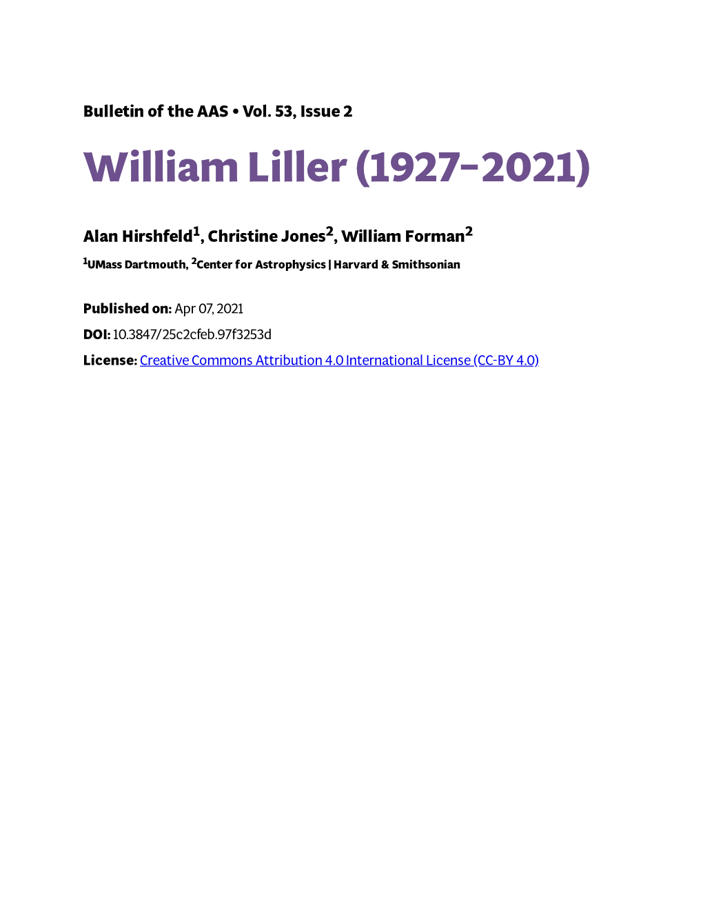 William Liller (1927–2021)