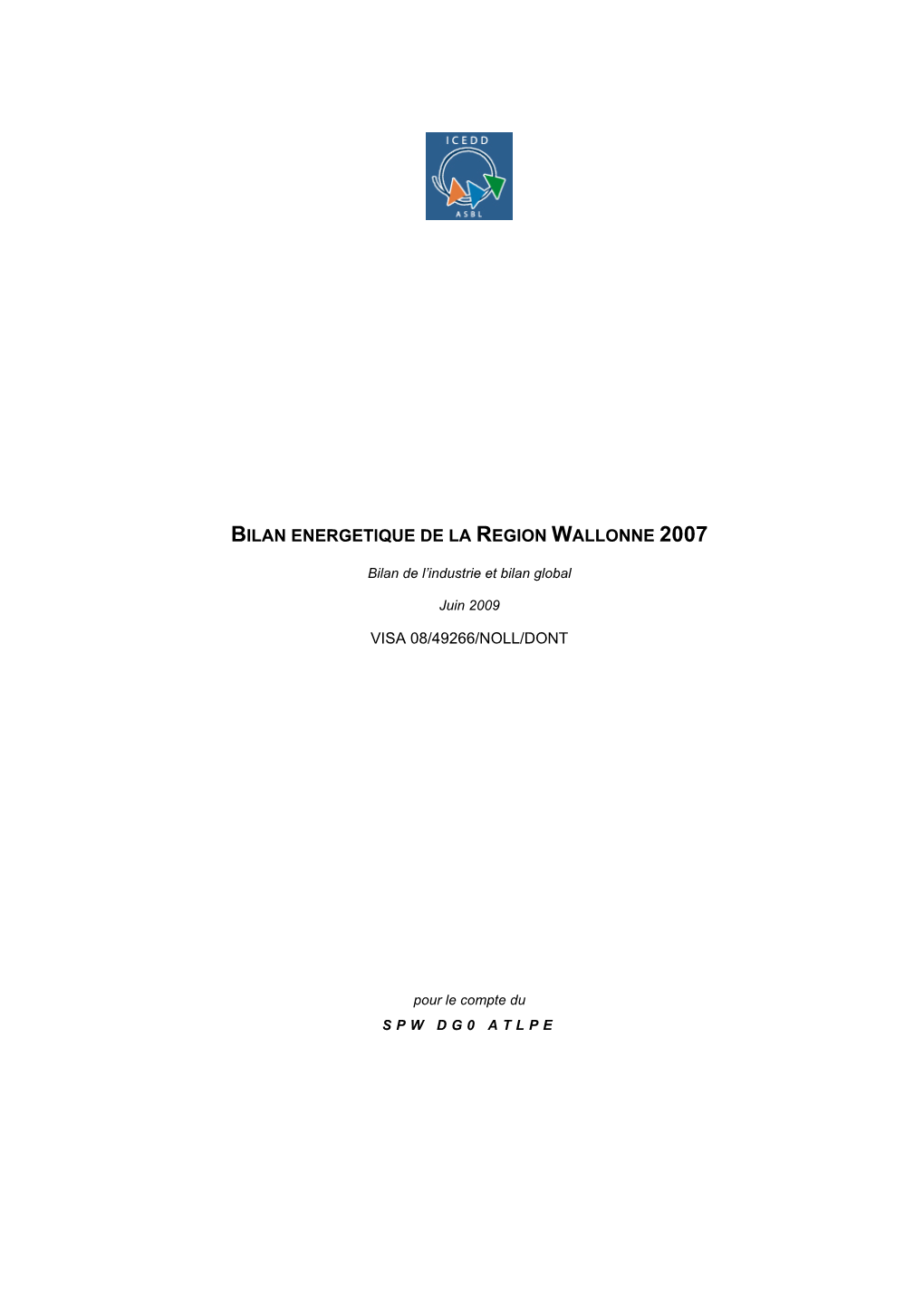 Bilan Energetique De La Region Wallonne 2007