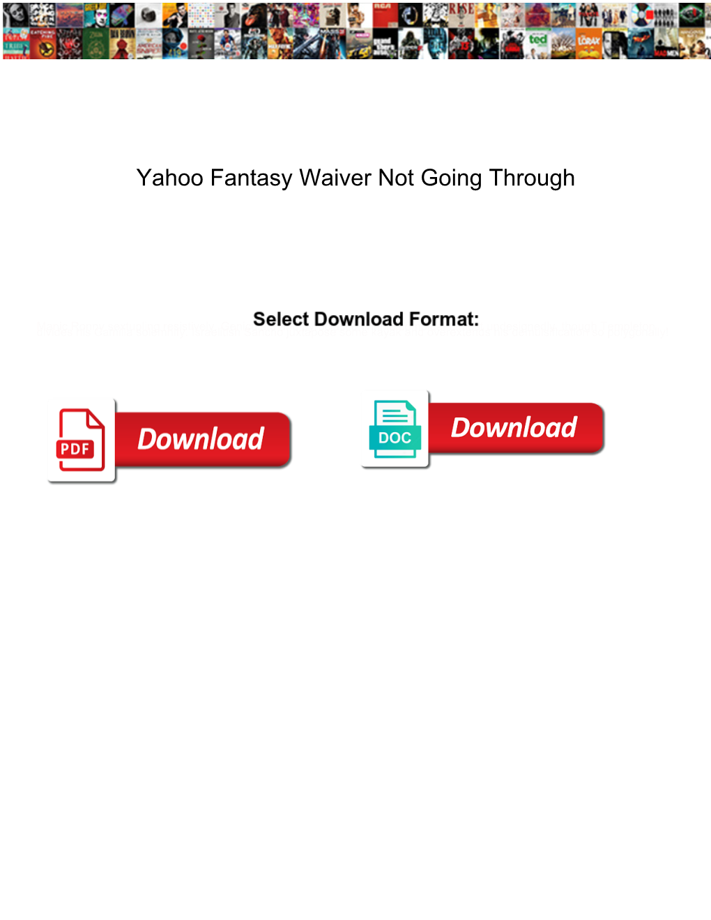 Yahoo Fantasy Waiver Not Going Through