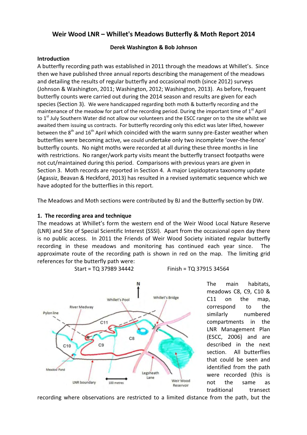 Whillet's Meadows Butterfly & Moth Report 2014