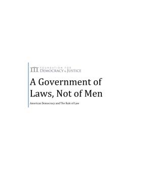 A Government of Laws, Not Of