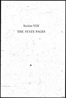 Section VIII the STATE PAGES