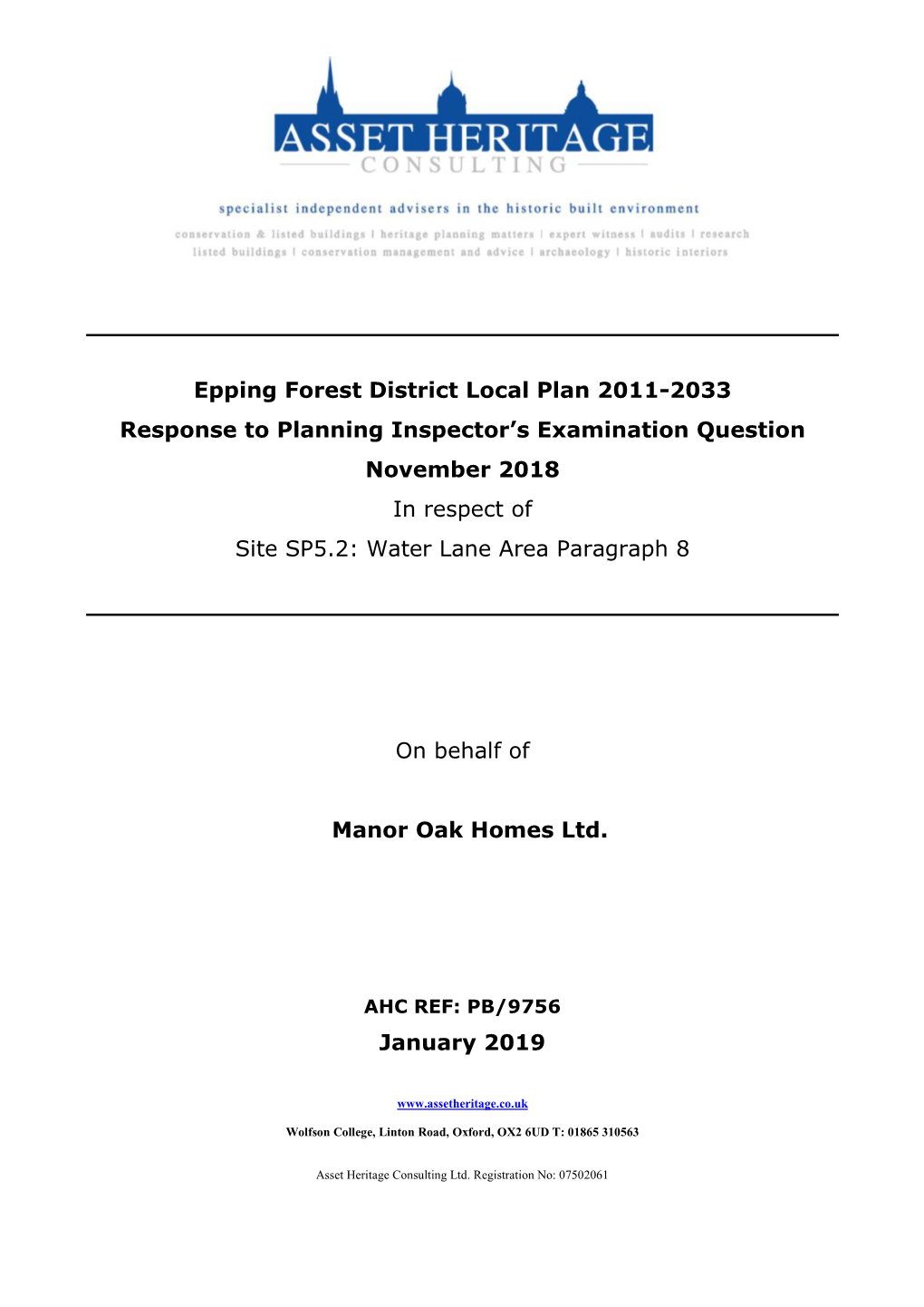 19LAD0090 Manor Oak Homes Appendix 2