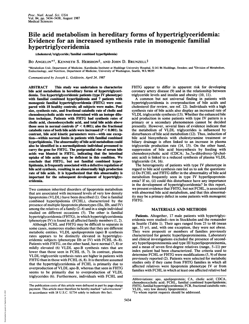 Bile Acid Metabolism in Hereditary Forms of Hypertriglyceridemia