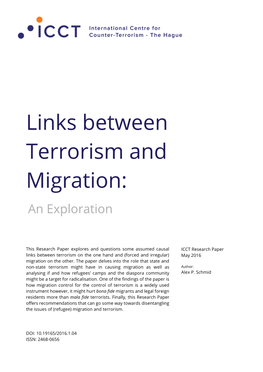 Links Between Terrorism and Migration