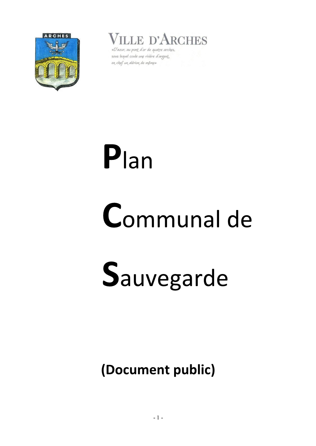 Plan Communal De Sauvegarde