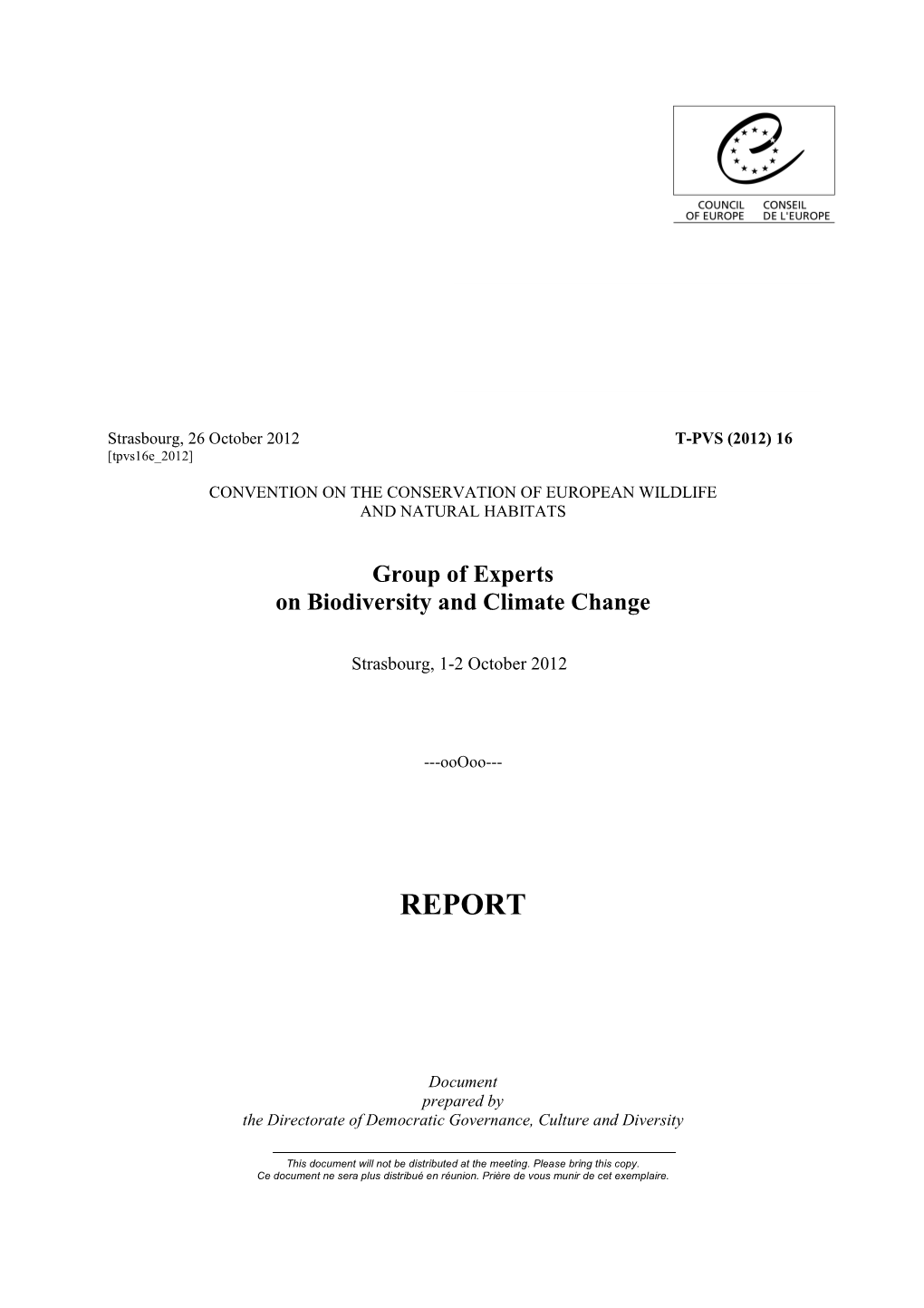 Groupe D'experts Sur La Biodiversité Et Le Changement Climatique