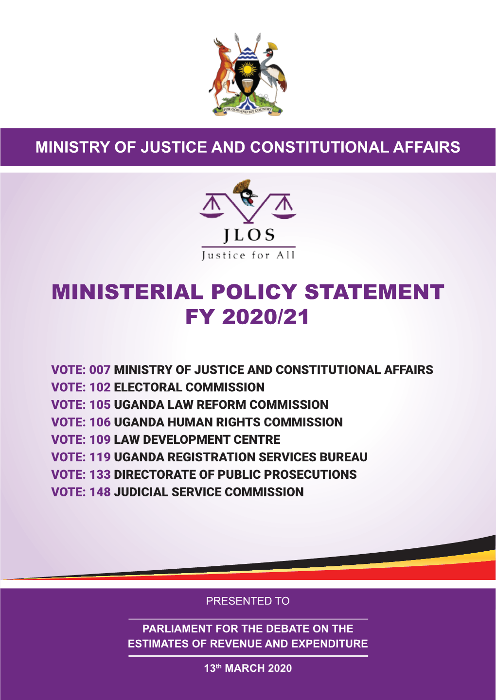 Ministerial Policy Statement Fy 2020/21