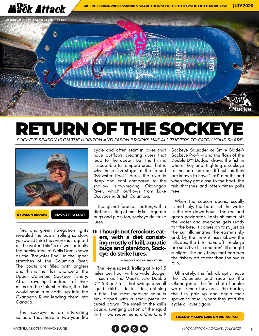 Return of the Sockeye Sockeye Season Is on the Horizon and Jason Brooks Has All the Tips to Catch Your Share
