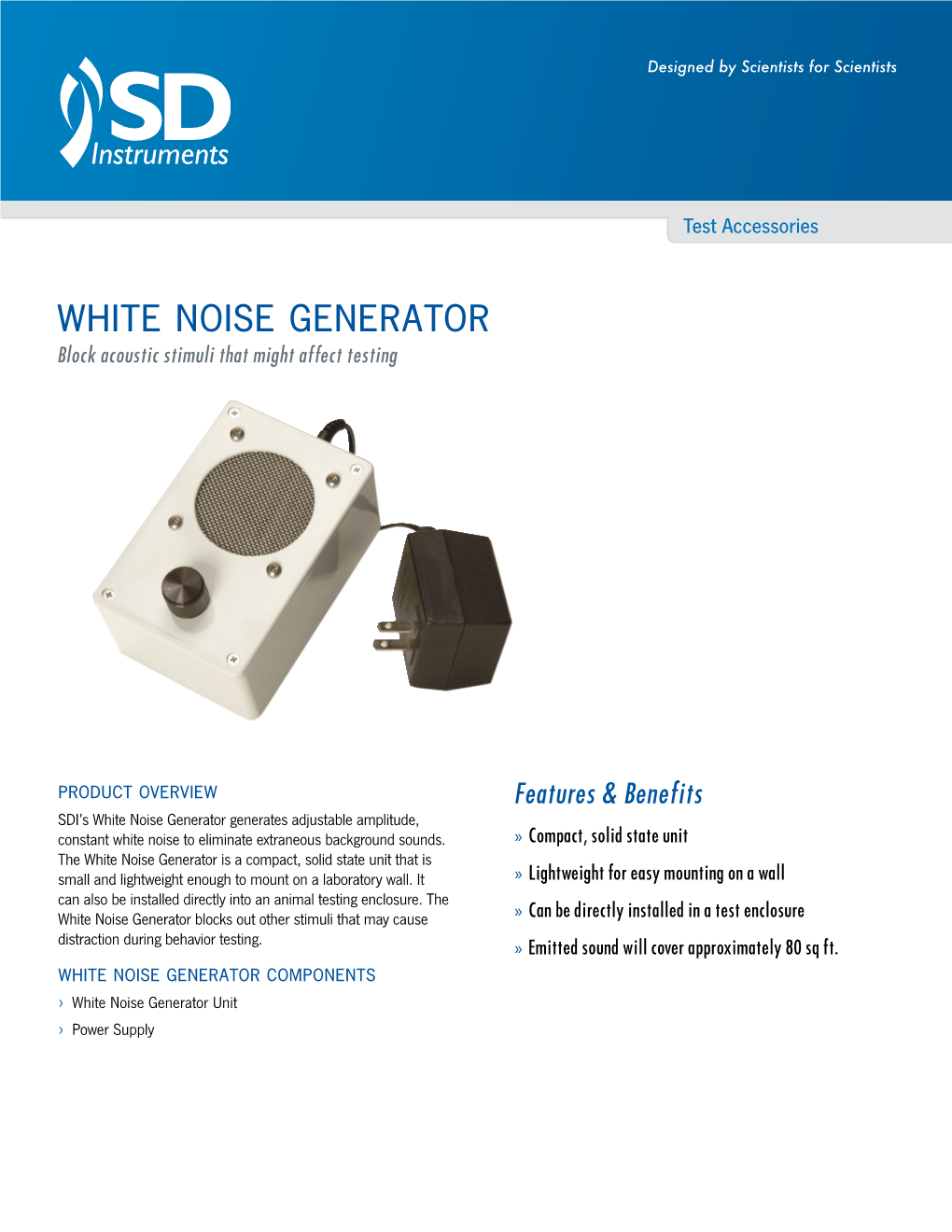 White Noise Generator Block Acoustic Stimuli That Might Affect Testing