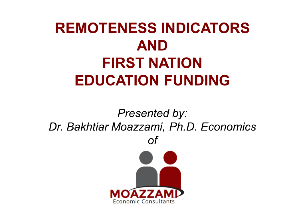 Remoteness Indicators Presentation 2018