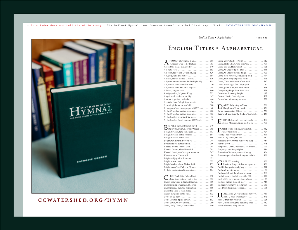 Brébeuf Hymnal Uses “Common Tunes” in a Brilliant Way