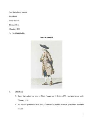 Henry Cavendish Outline